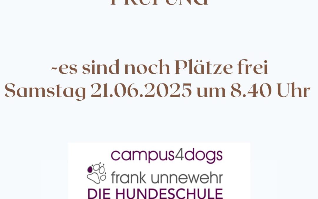 Sachkundenachweis Praxis Prüfung am 21.06.2025