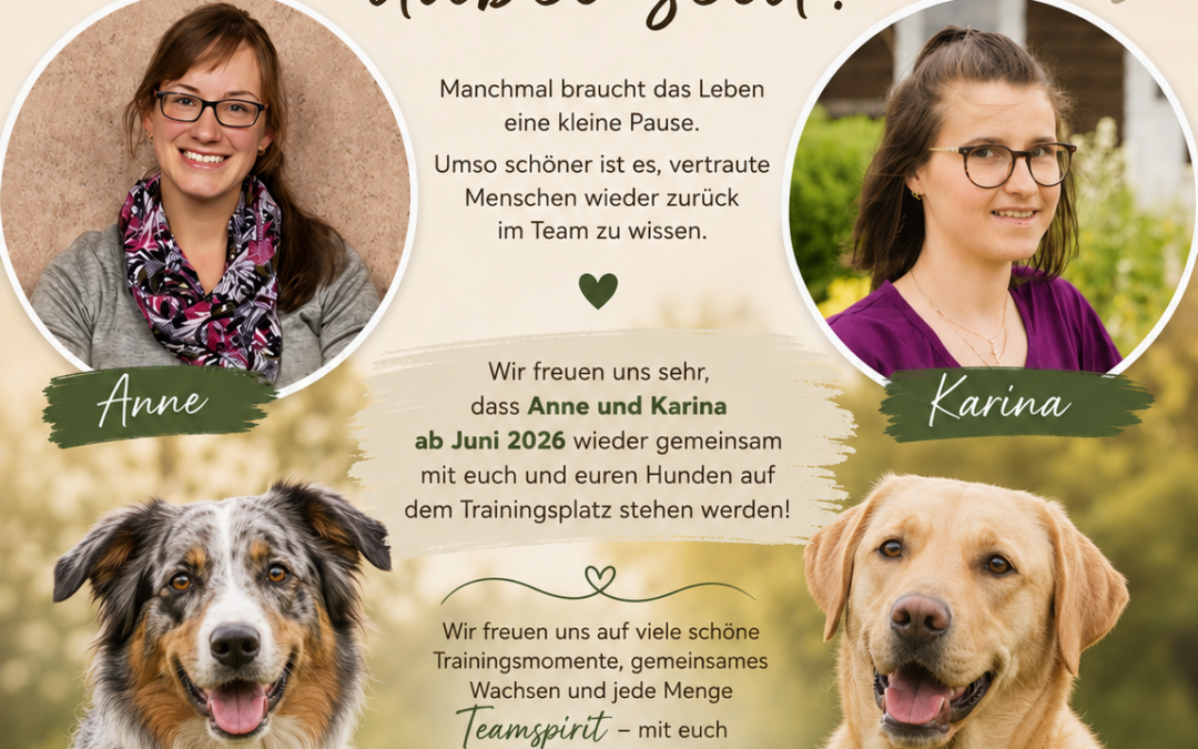 Wir freuen uns auf Anne und Karina……